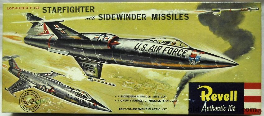 Revell 1/64 F-104 Starfighter with Sidewinders - 'S' Issue, H199-89 plastic model kit